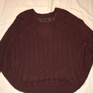 Wine colored swing style sweater